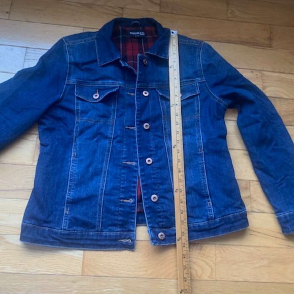 Parasuco Jeans Women’s Denim Jacket Plaid Lined Medium - Picture 6 of 9